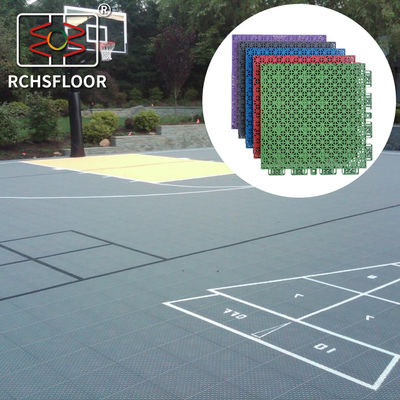 スリップレジスタントポリプロピレン ブロックタイル 屋外バスケットボール場マット