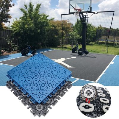 ポータブル Pp インターロックピークボール バスケットボール フィールド 床マット 屋外スポーツタイル