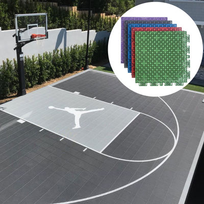 インターロック Pp プラスチック アウトドアバスケットボール 半庭 スポーツ 床タイル 3x3