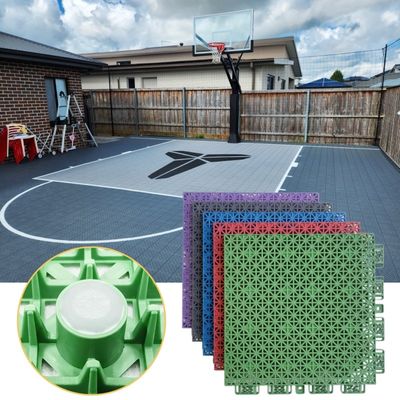 屋外バドミントン ピークボール バスケットボールコートのための合成マルチスポーツ互換タイル